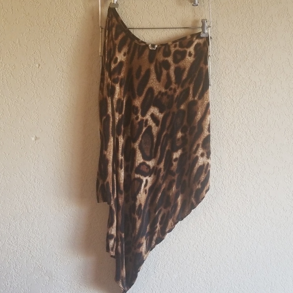 Leopard one sleeve dress